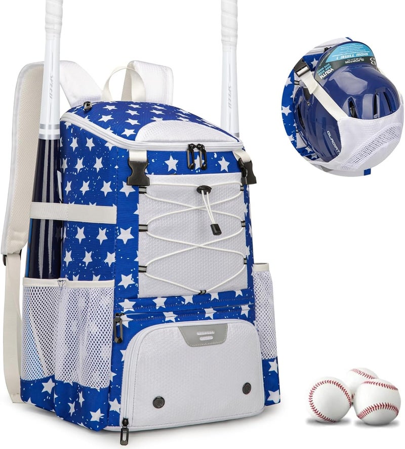 KAVIGOR Baseball Bag for Youth and Adult, Softball Backpack 40L Large Capacity, Bat Backpack with Shoes Compartment and Hidden Helmet Holder - Image 1